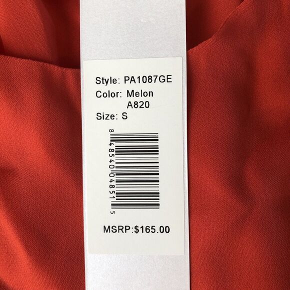 Parker Womens Silk Tank Scoop Neck Sleeveless Racerback Strappy Melon Small NWT - Picture 9 of 12